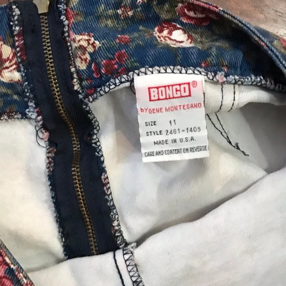 Vintage 90s Amazing Denim Floral Skort Asking $128 on FP app today🇬🇵 - Picture 5 of 9